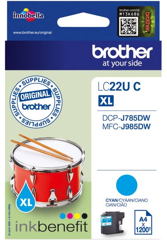 Brother LC22UC Original Tintenpatrone Cyan