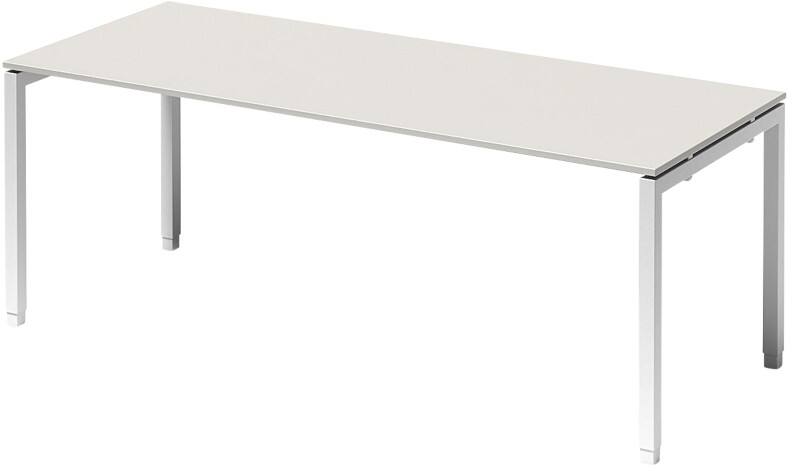 Bisley Cito Höhenverstellbar Schreibtisch Hellgrau 4 Metallfüße 2.000 (B) x 800 (T) x 740 (H) mm MFC (Melaminbeschichtete Spanplatte), Stahl