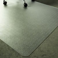 Office Depot rechteckige Bodenmatte harter Boden Teppichboden-Polymer 120 x 90cm Transparent