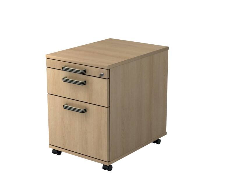 Hammerbacher Rollcontainer AC30EECEAT Eiche 428 x 580 x 590 mm