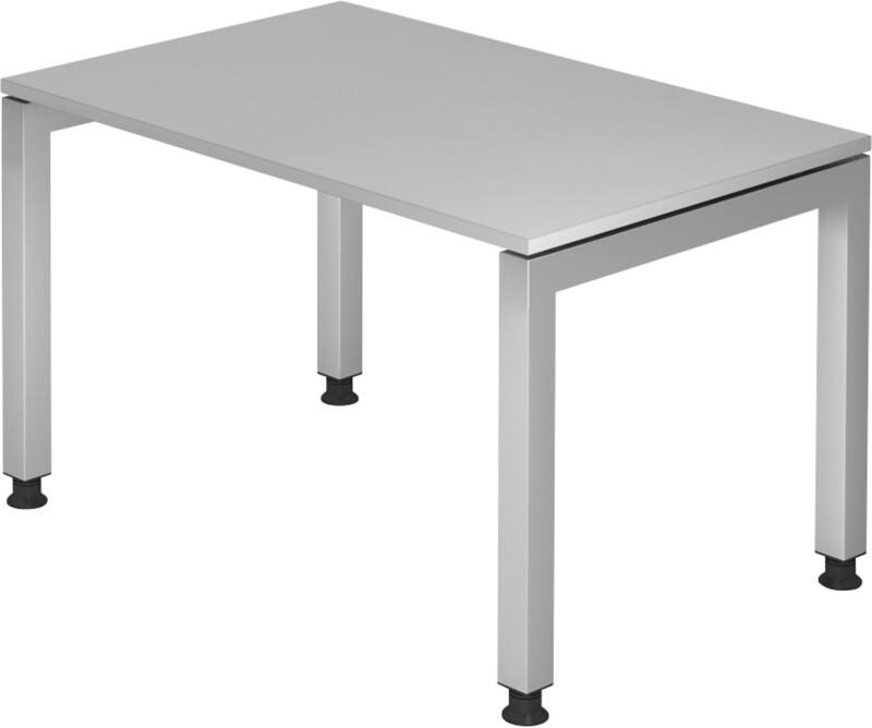 Hammerbacher J Series VJS Höhenverstellbar Schreibtisch Rechteckig Grau 4 Metallfüße 1.200 (B) x 800 (T) x 760 (H) mm Spanplatte, Stahl