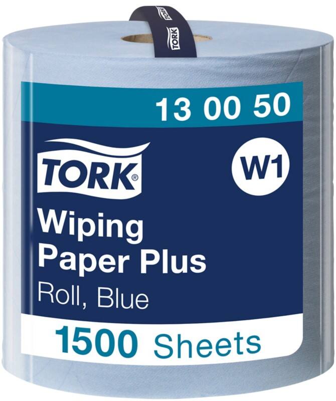 Tork Premium  Wischtücher W1 Gerollt Blau 2-lagig 0.39 m 130050 1500 Blatt